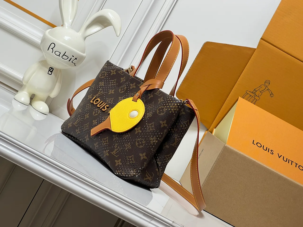 Louis Vuitton Cowhide Monogram Tote in Brown · view 3
