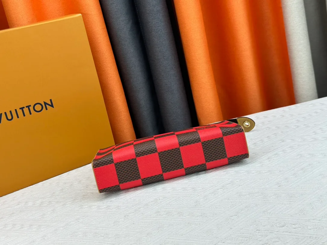 Louis Vuitton Canvas Clutch in Red · view 5
