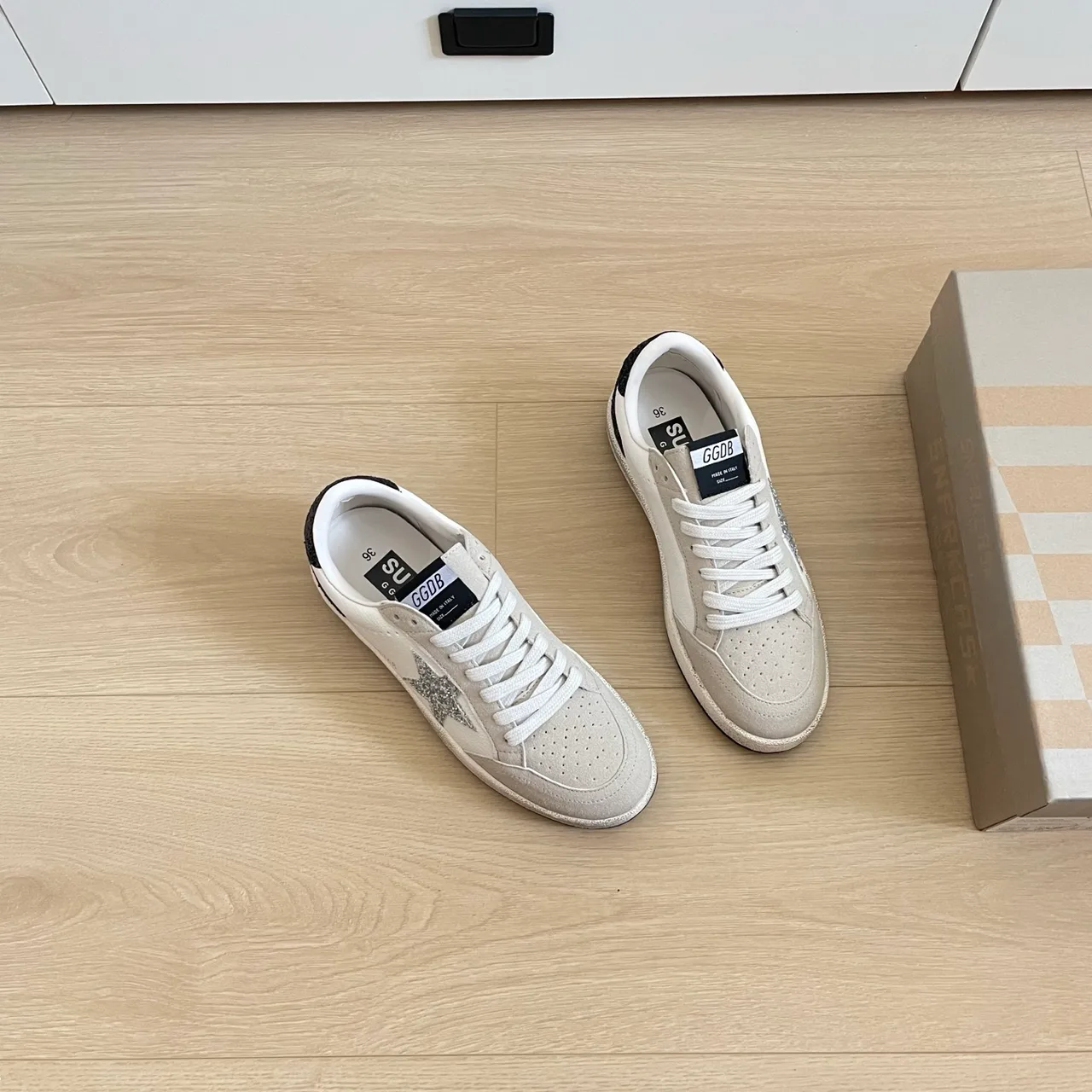 Golden Goose Calfskin Smooth Sneakers in White · view 5