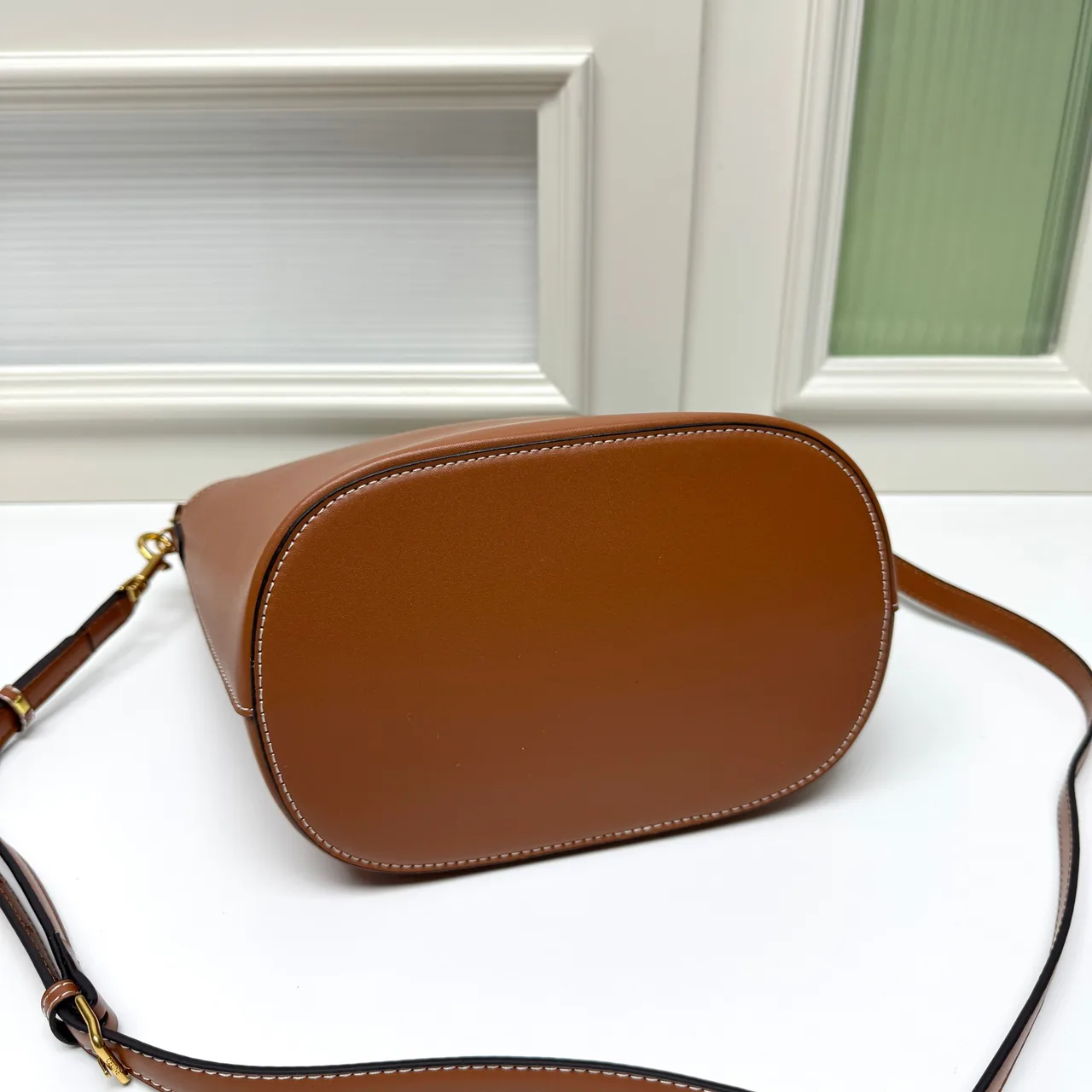 Celine Calfskin Smooth Bucket Bag in Brown · view 7
