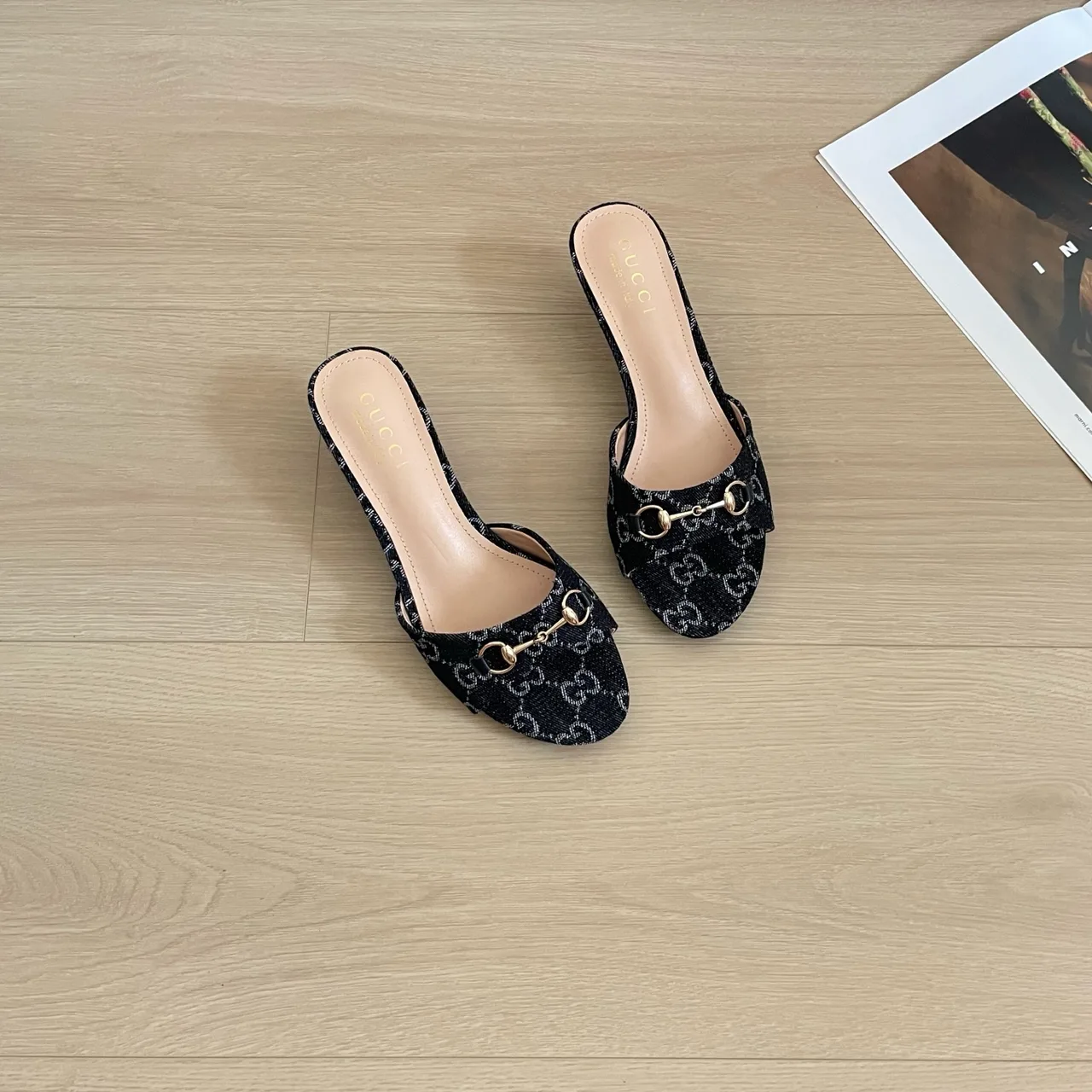 Gucci Canvas Mules in Black · view 4