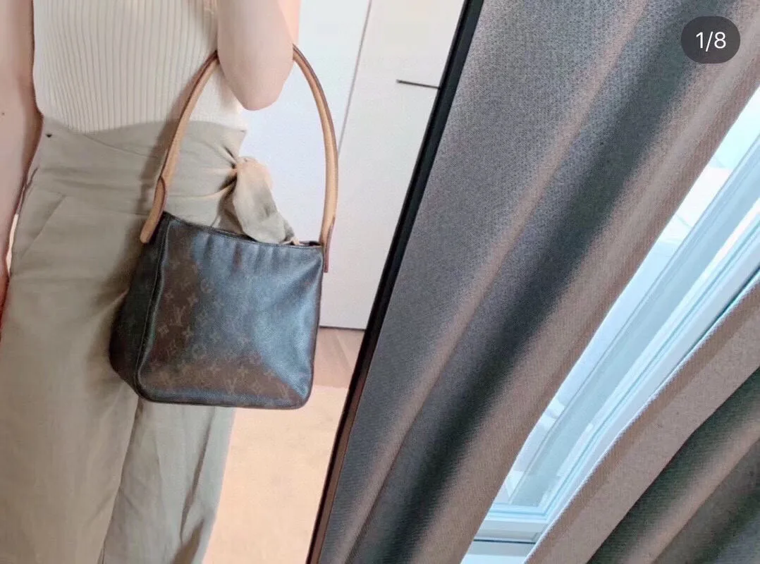Louis Vuitton Glossy Looping Shoulder Bag in Brown · view 6