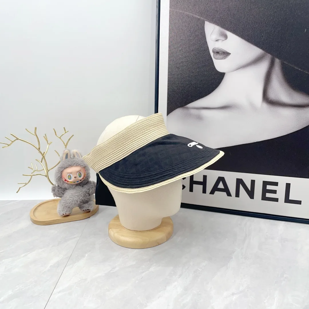Chanel Woven Sun Visor in Black · view 4