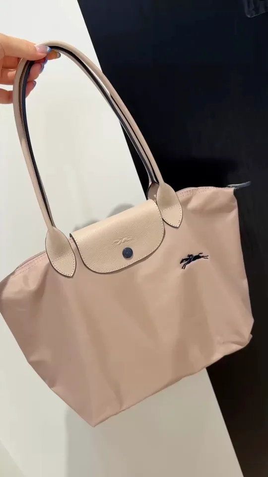 Longchamp Foldable Tote in White / Pink · view 2
