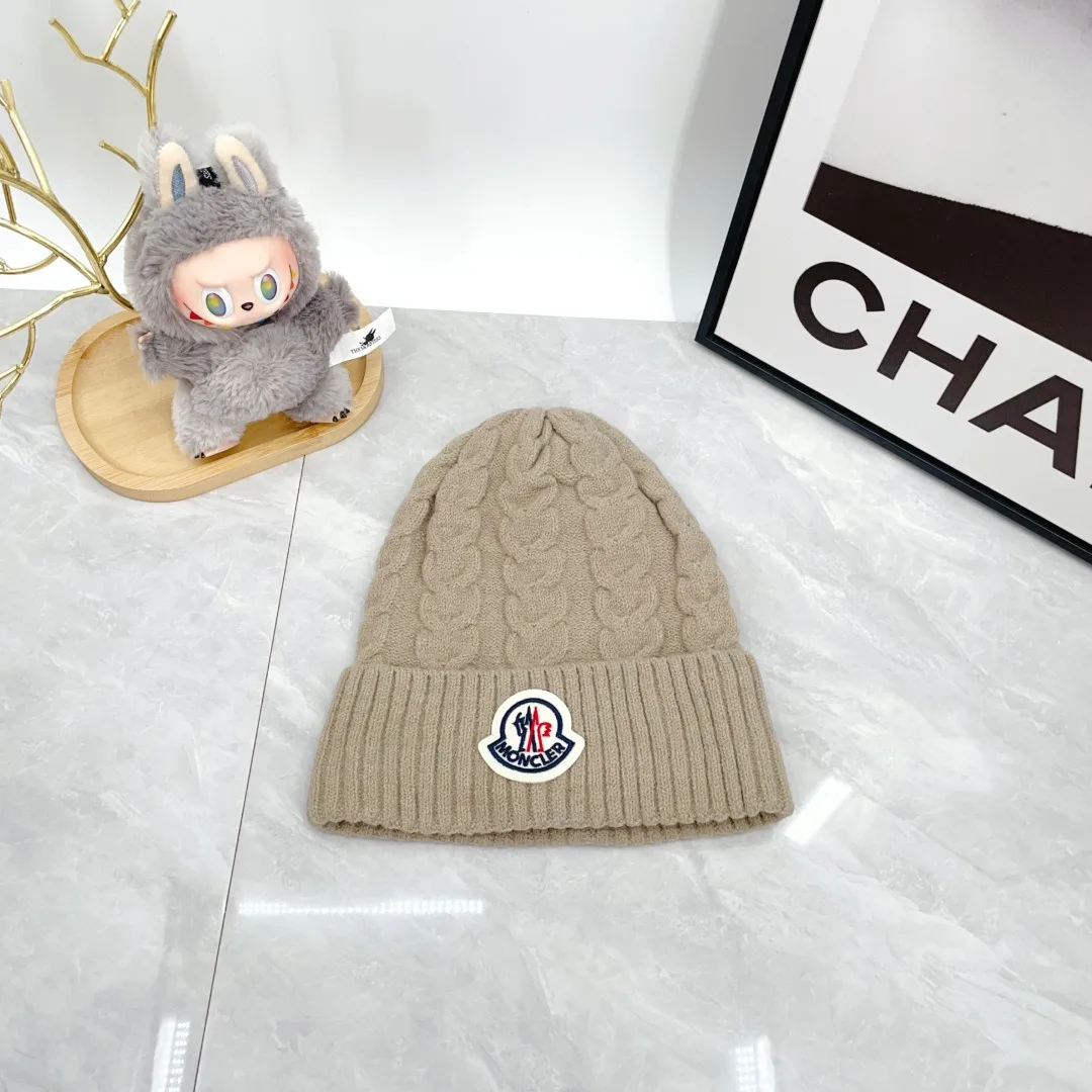 Moncler Wool Hat Scarf and Gloves Set in Beige · view 6