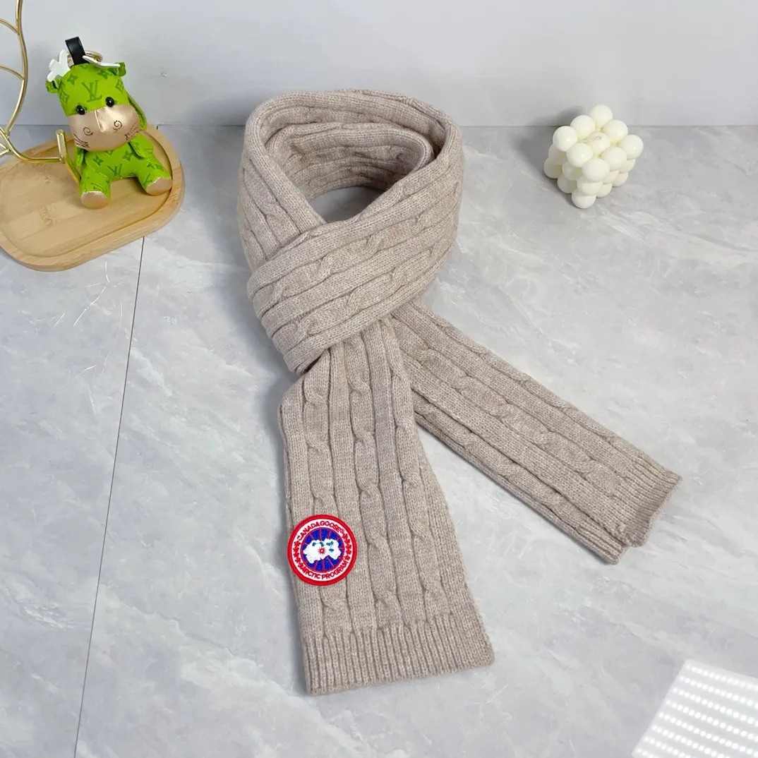 Canada Goose Wool Ribbed Hat Scarf and Gloves Set in Beige · view 4