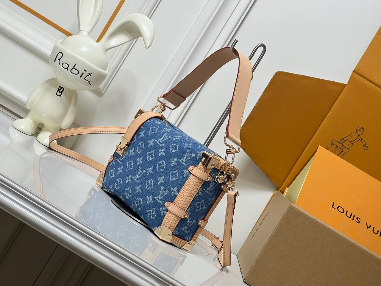 Louis Vuitton Denim Monogram Handbag in Blue · view 3