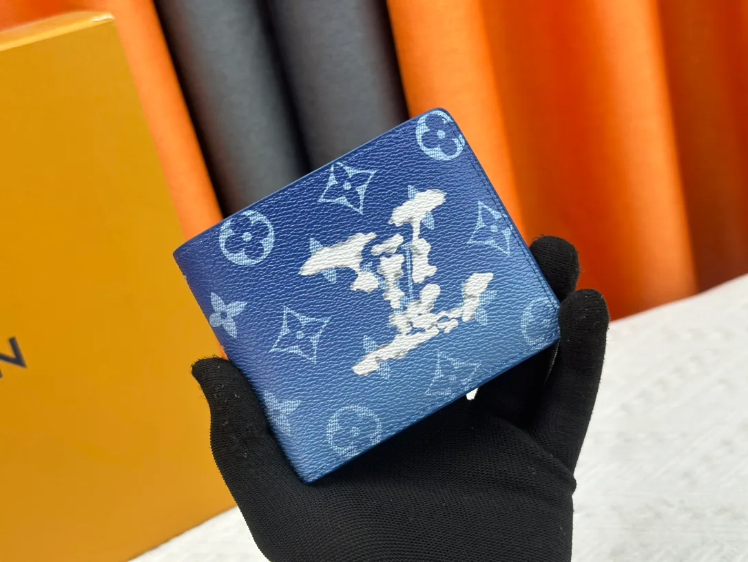 Louis Vuitton Canvas Wallet in Blue · view 1