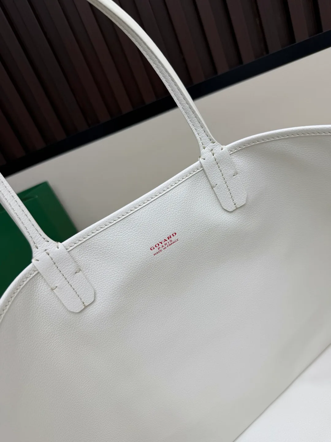 Goyard Canvas Smooth Chevron tote with pictured pouch in White · view 7