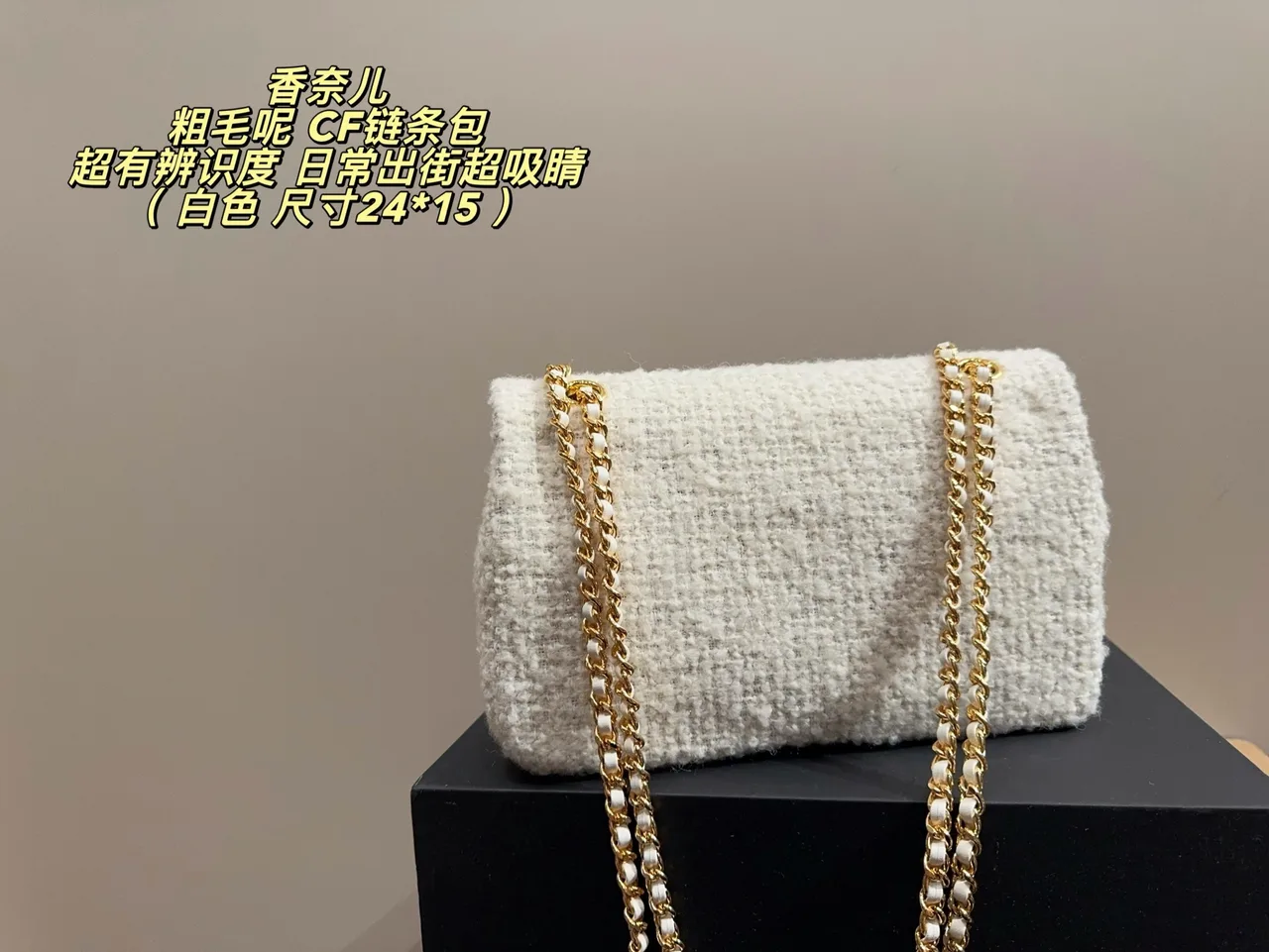 Chanel Flap Shoulder Bag in White · view 7