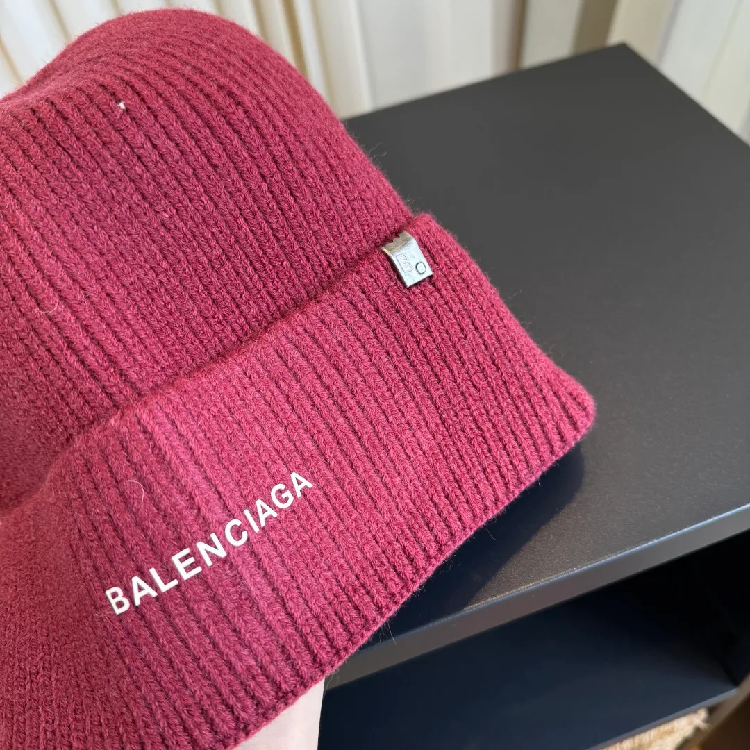 Balenciaga Beanie in Burgundy · view 7
