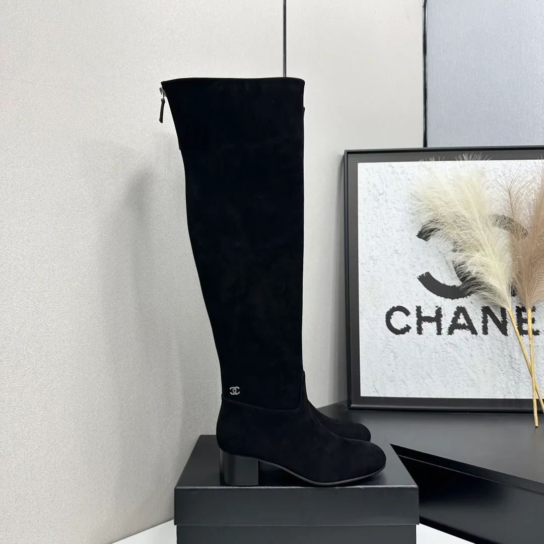 Chanel Cowhide Ankle Boots in Black · view 1