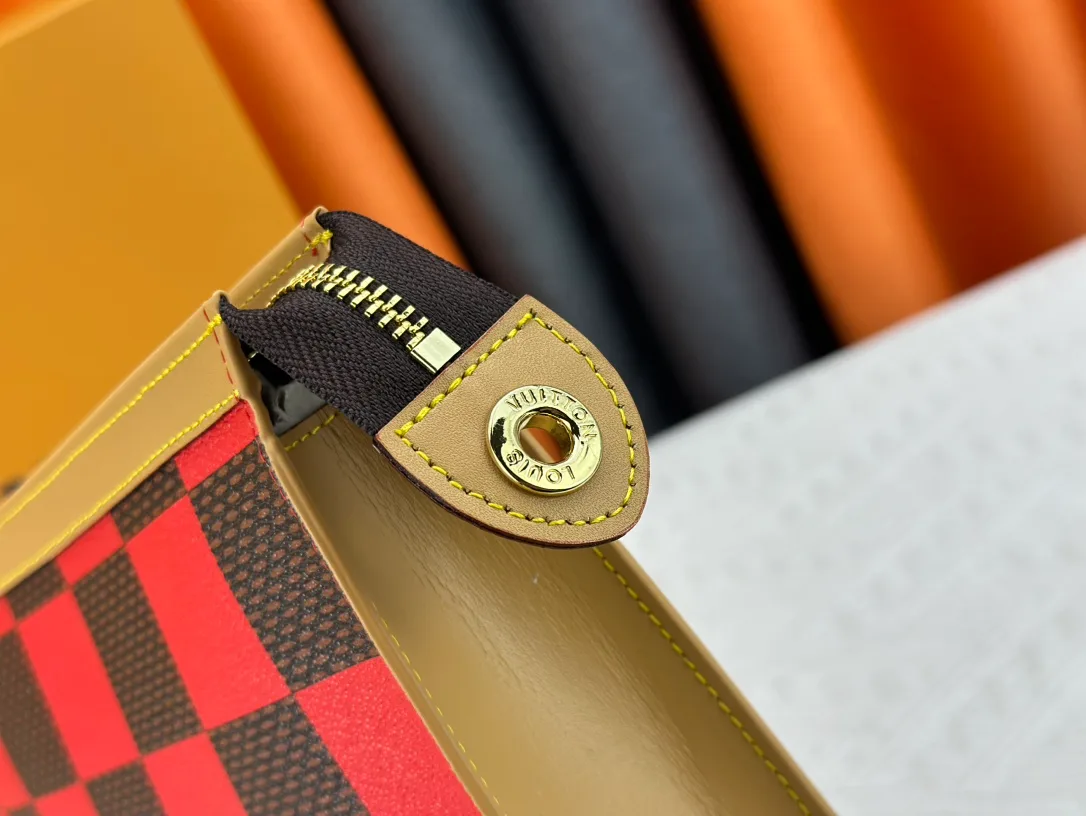 Louis Vuitton Canvas Clutch in Red · view 7