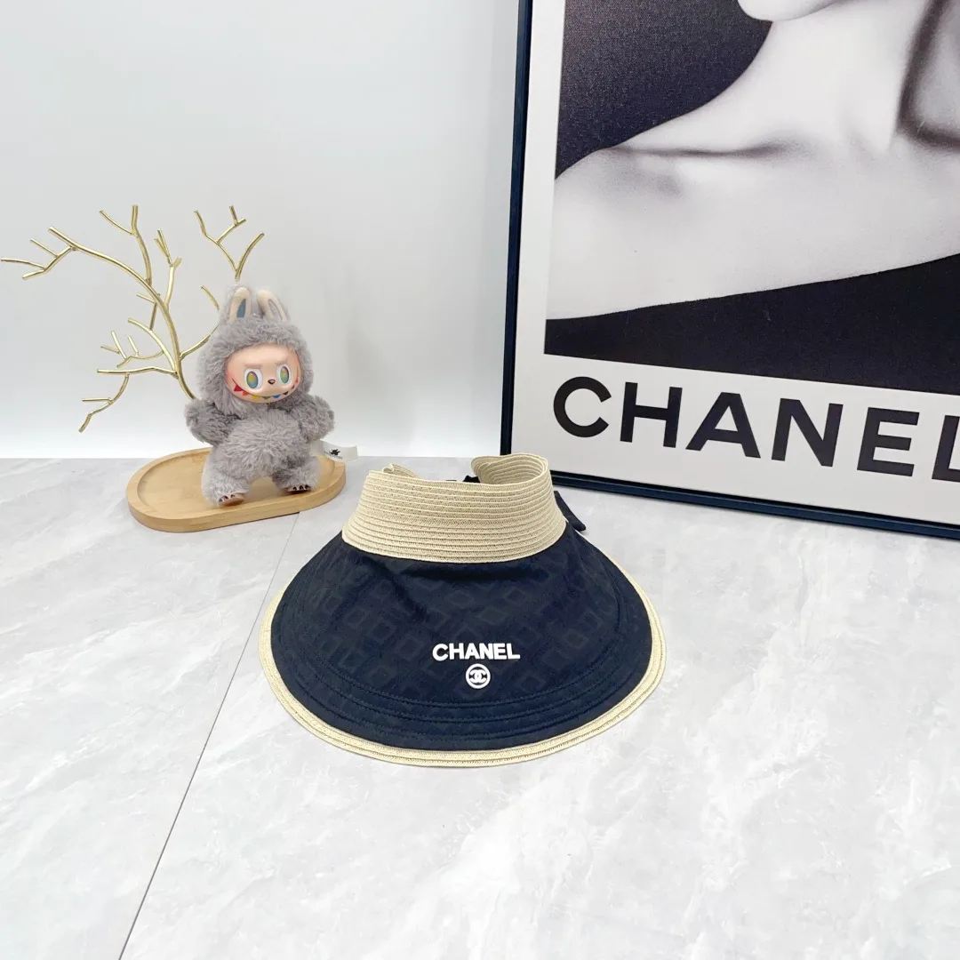 Chanel Woven Sun Visor in Black · view 6