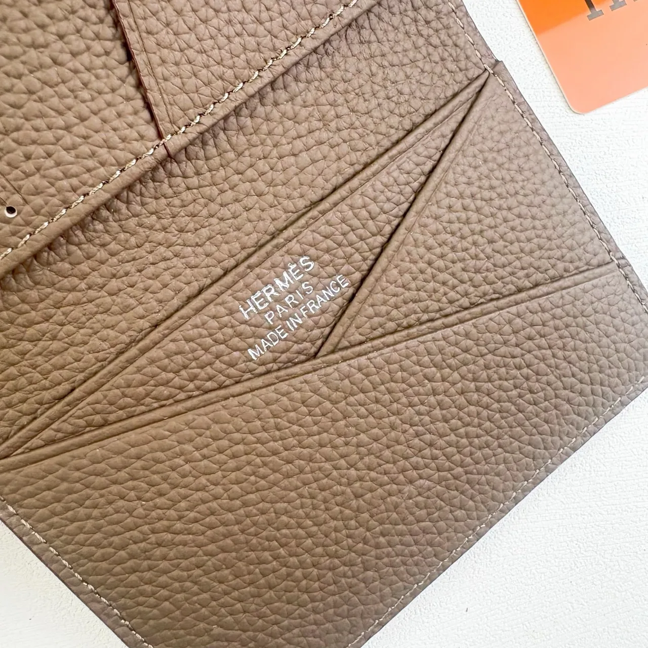 Hermes Calvi Cardholder in Grey & Blue & Red & Brown & Beige & Green & Orange & Pink · view 5