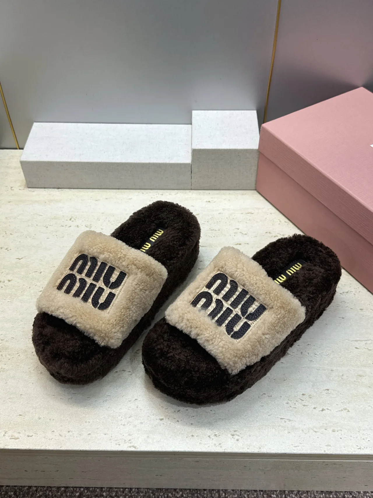 Miu Miu Slippers in Brown · view 3
