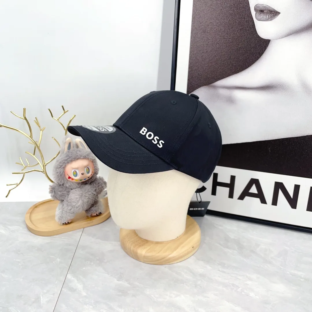 Boss Embroidered Baseball Cap in Black · view 2