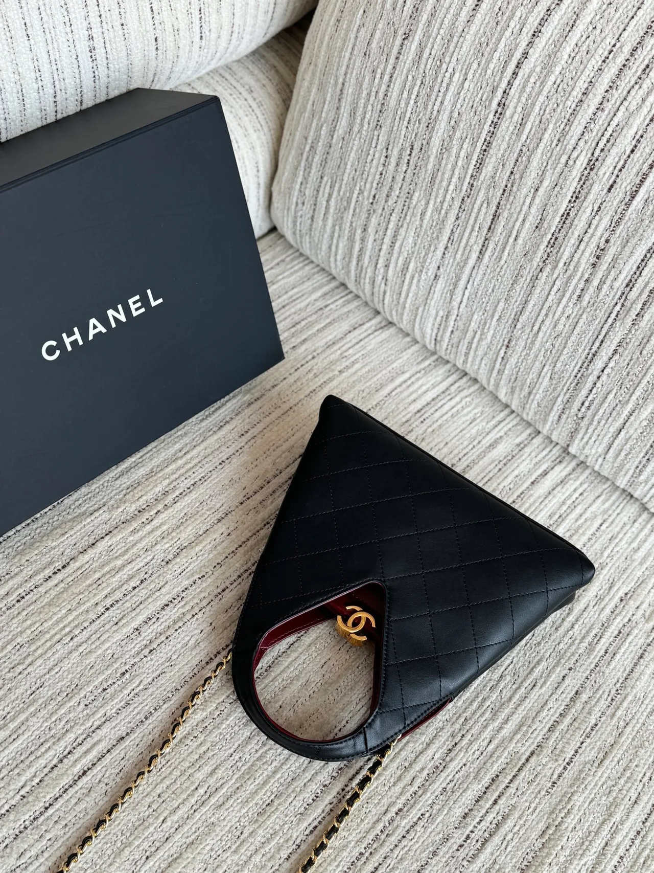 Chanel Quilted Crossbody Bag in Black · view 7