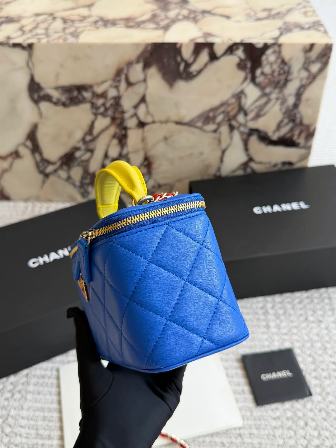 Chanel Superhero Box Bag in Blue & Red · view 7