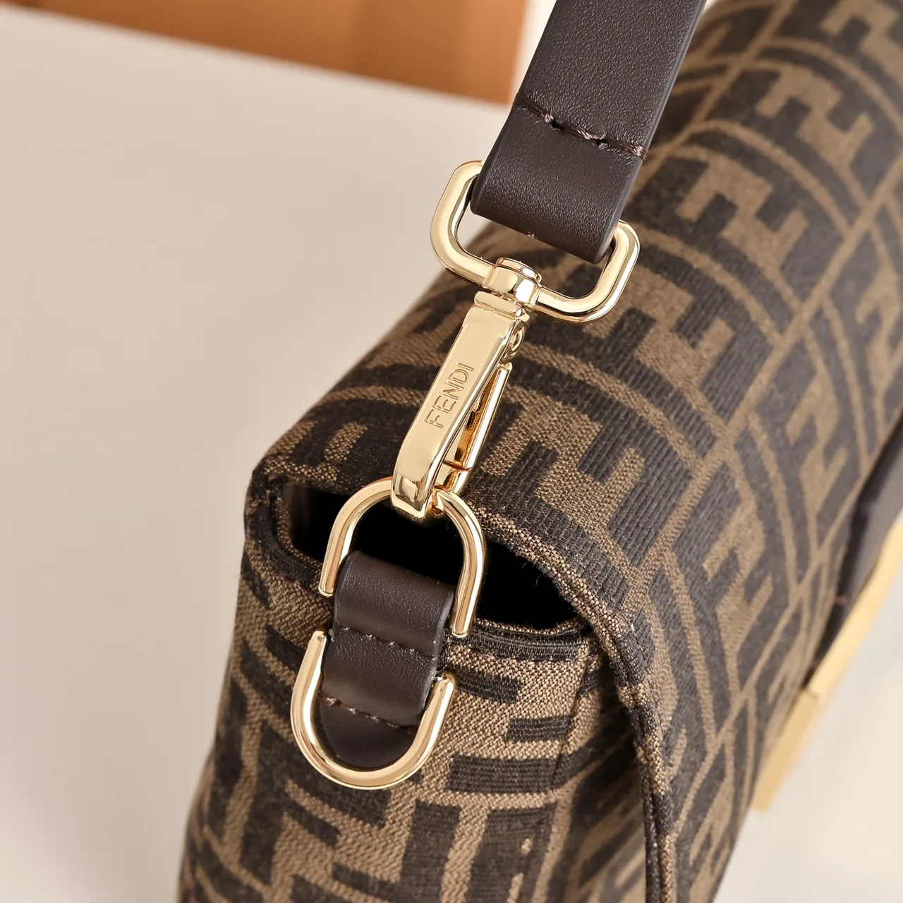 Fendi FF Monogram Baguette Bag in Brown · view 4