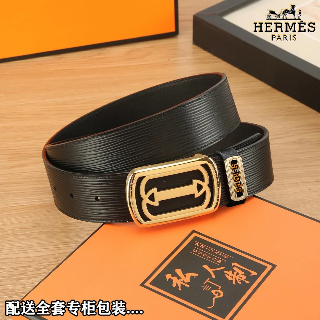 Hermes Rectangular buckle belt in Black · view 2