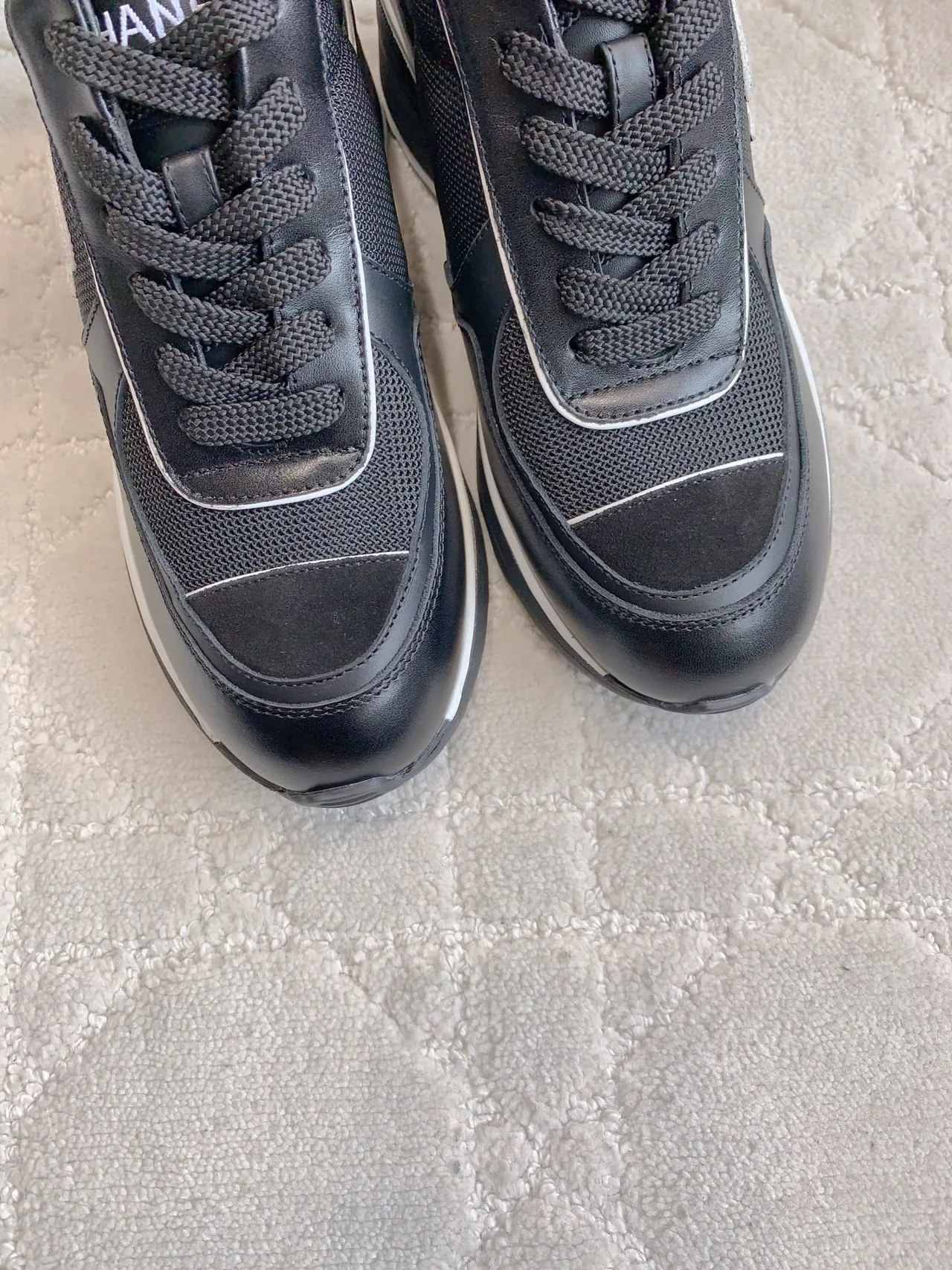 Chanel Cowhide Sneakers in Black · view 7