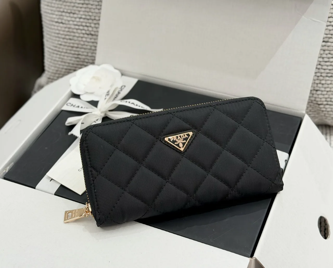 Prada Wallet in Brown & Blue & Black & Grey · view 7