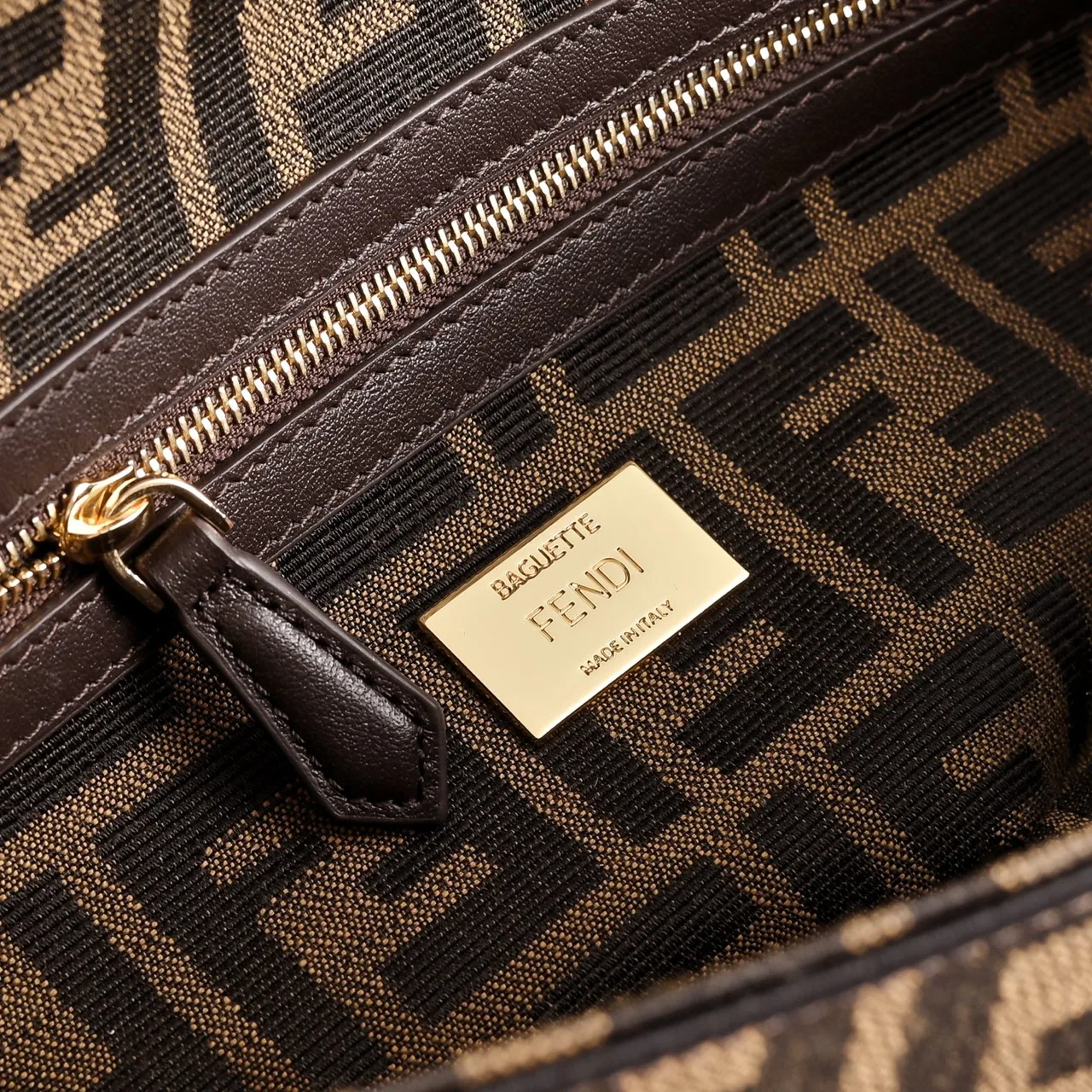 Fendi FF Monogram Baguette Bag in Brown · view 7