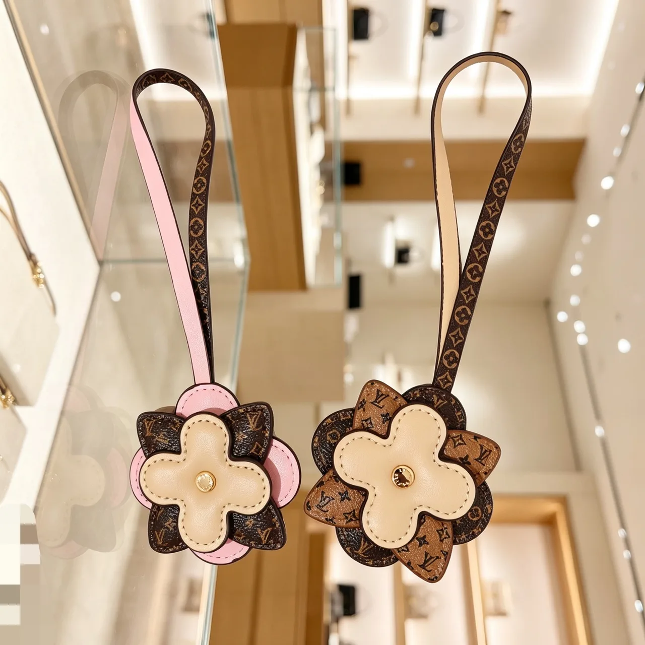 Louis Vuitton Layered Flower Charm in Beige · view 1