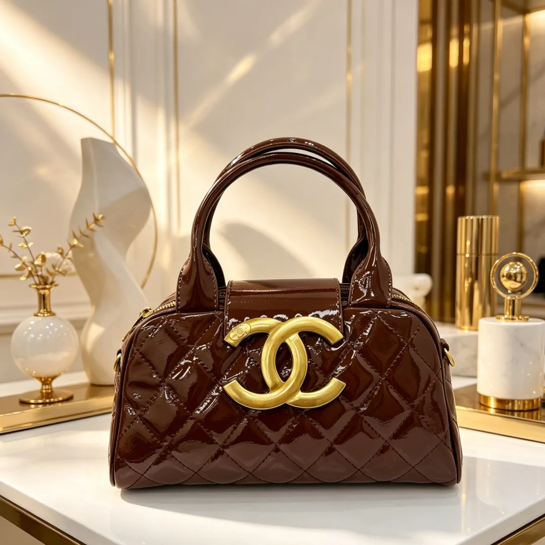 Chanel Large CC Top Handle Bag in Black / Beige / White / Brown / Red / Pink · view 4