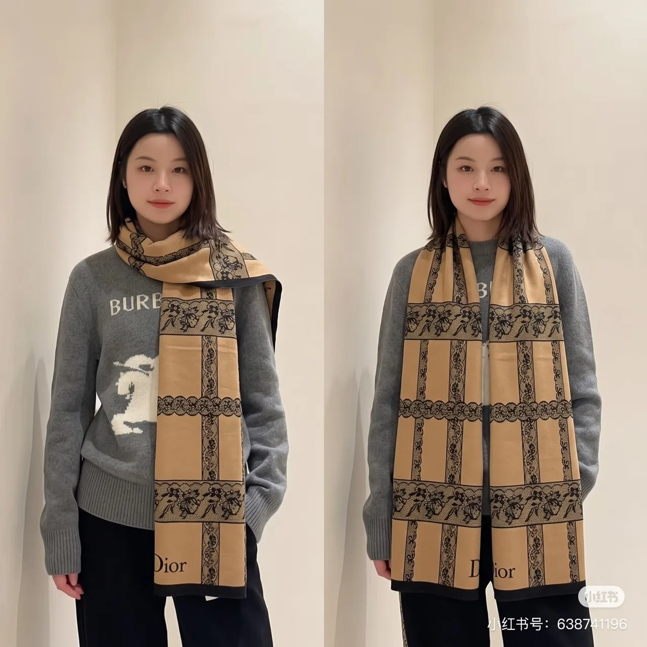 Dior Scarf in Tan · view 6