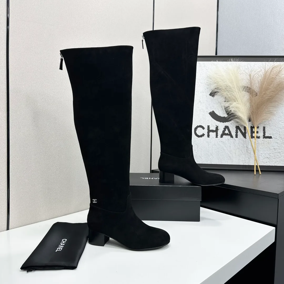 Chanel Cowhide Ankle Boots in Black · view 8