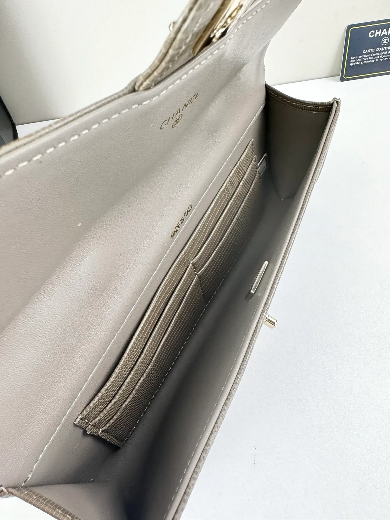 Chanel Baguette Clutch in Grey · view 8