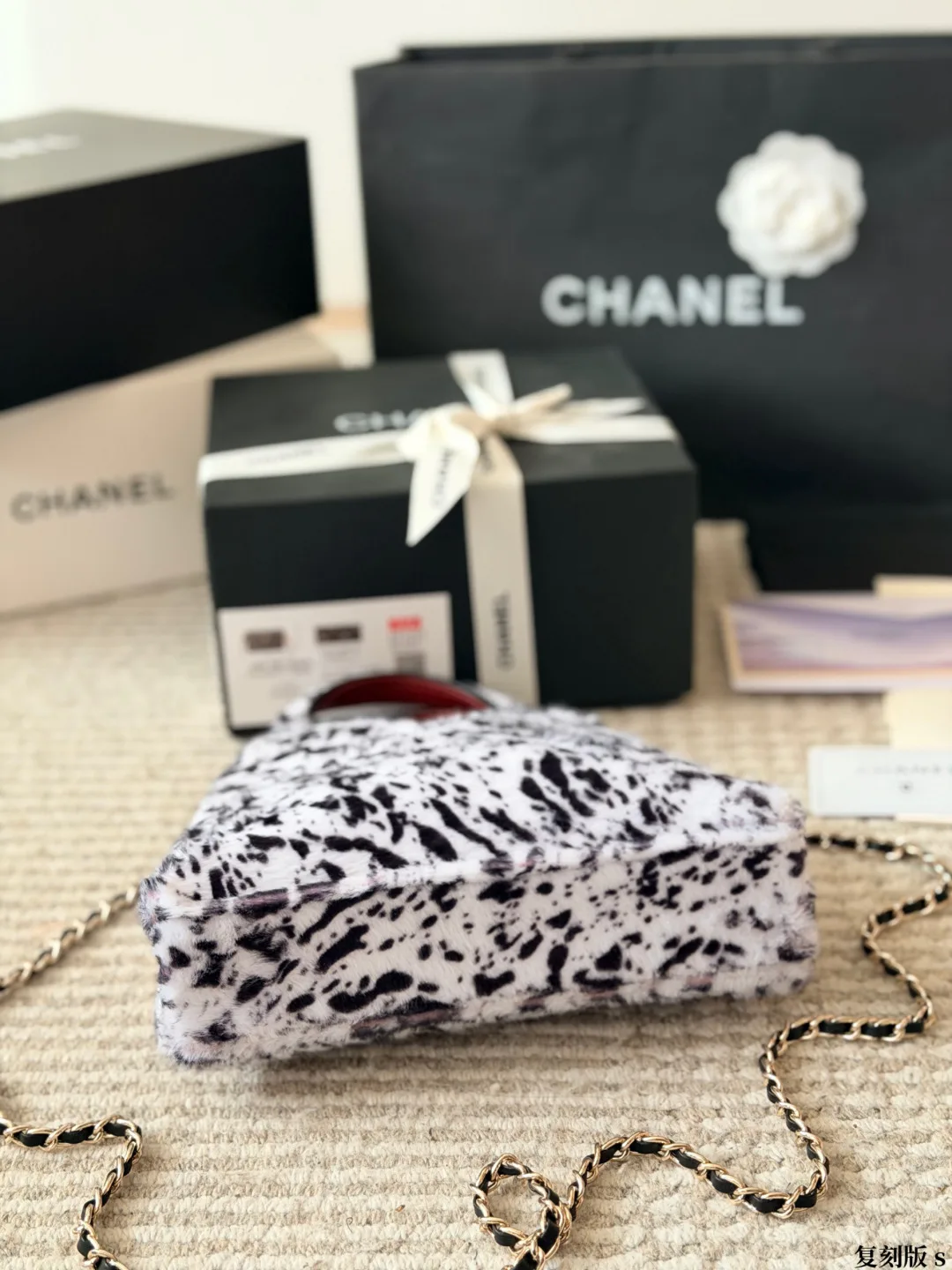 Chanel Calfskin Smooth Crossbody Bag in White · view 6