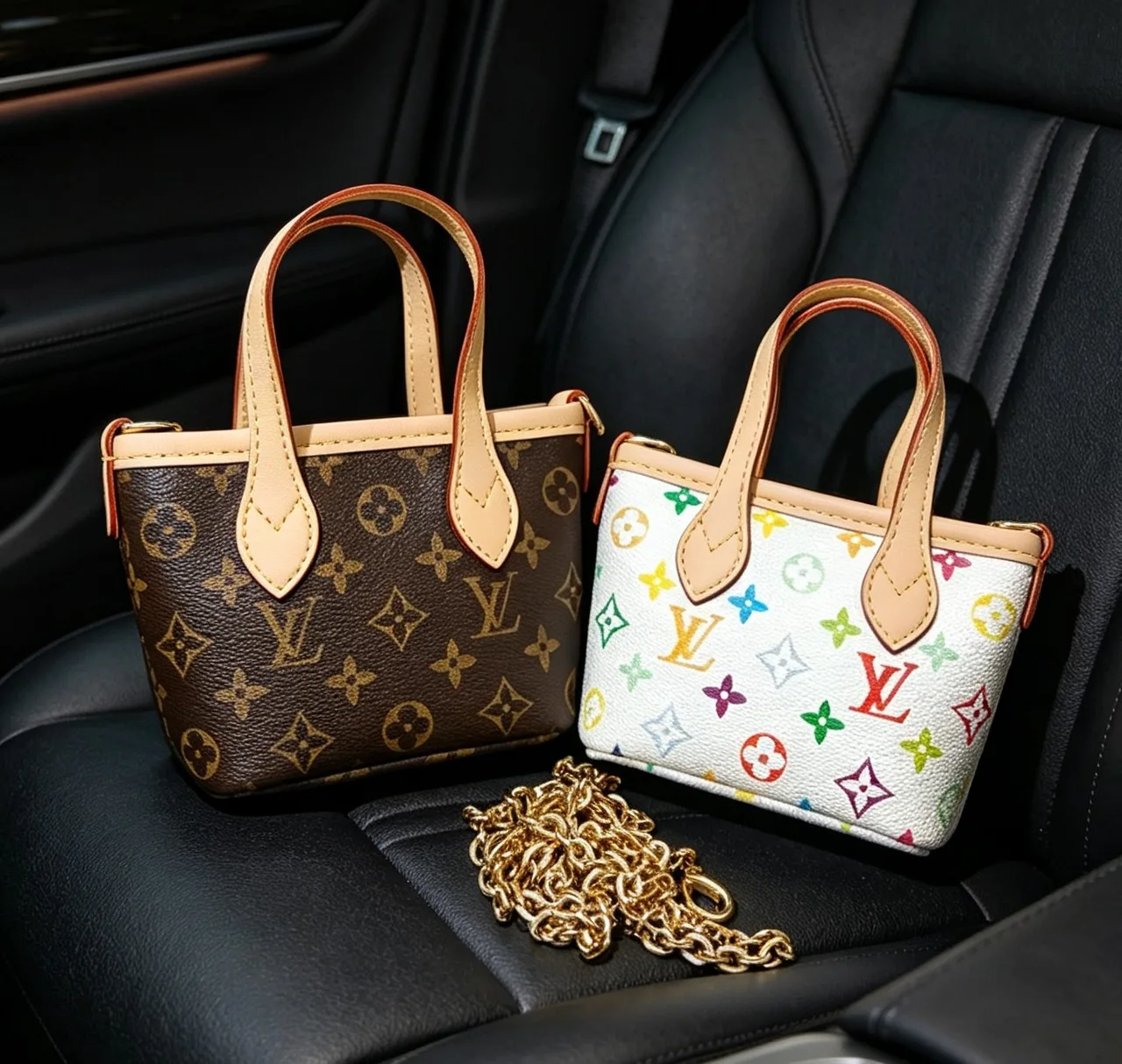 Louis Vuitton Mini monogram tote in Brown & White · view 7