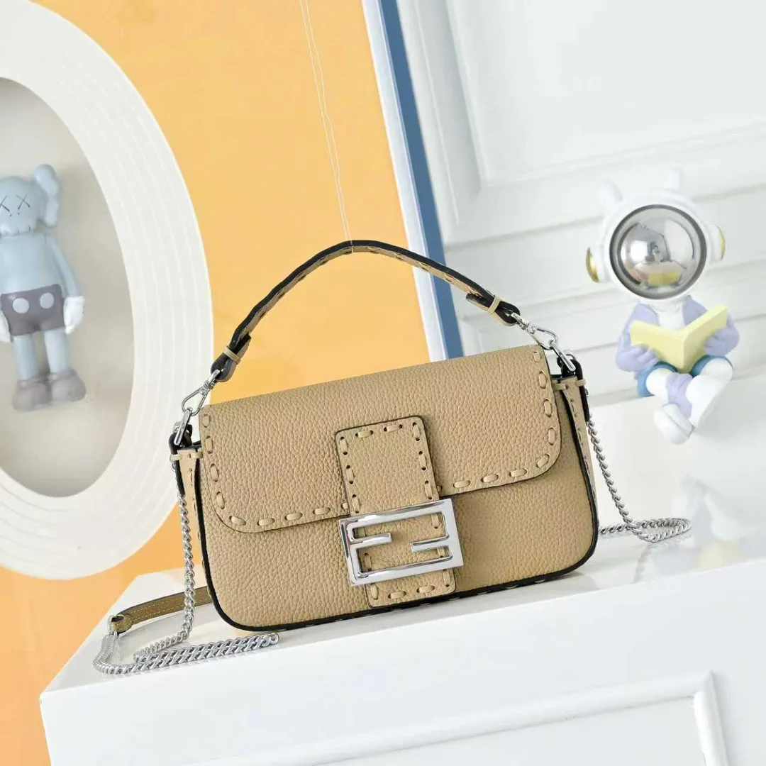 Fendi Baguette Smooth Shoulder Bag in Beige · view 1
