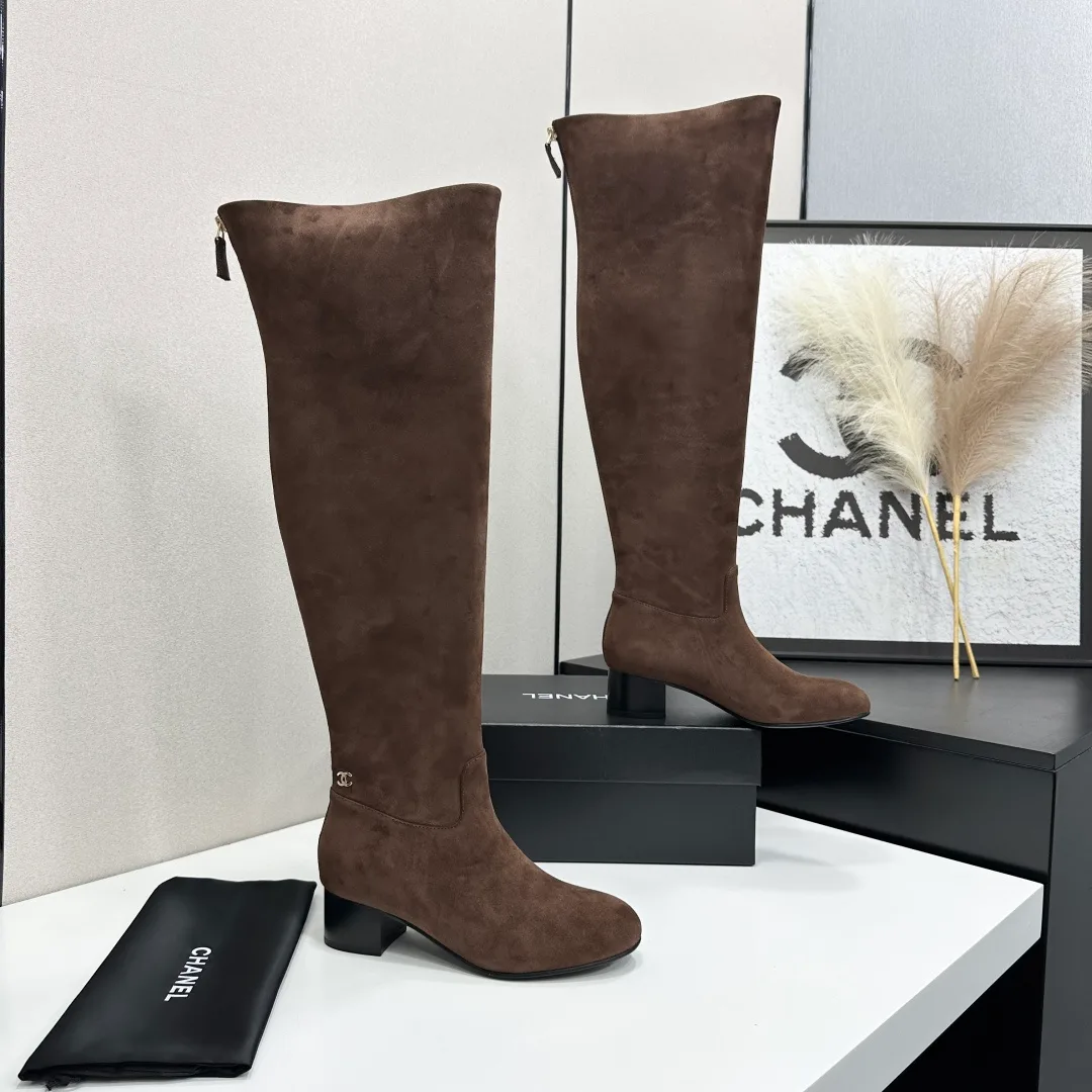 Chanel Cowhide Ankle Boots in Brown · view 8