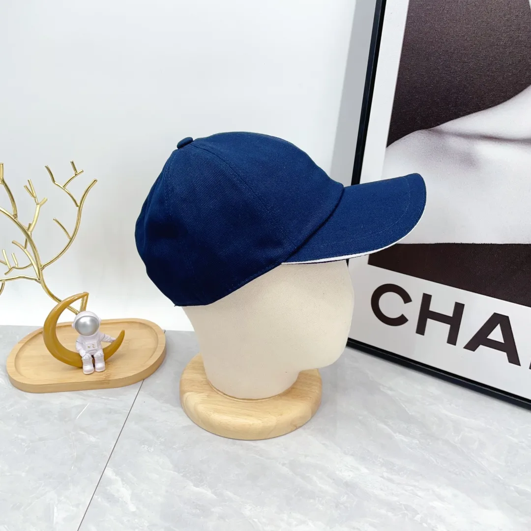 Chanel Embroidered Baseball Cap in Blue · view 4