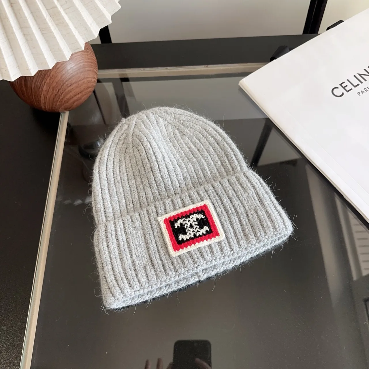 Celine Beanie in Grey · view 4