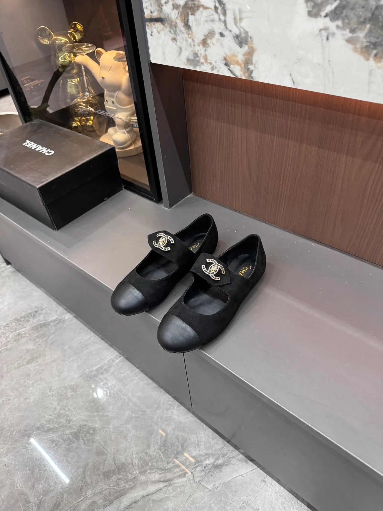 Chanel Mary Jane Flats in Black & White & Red · view 5