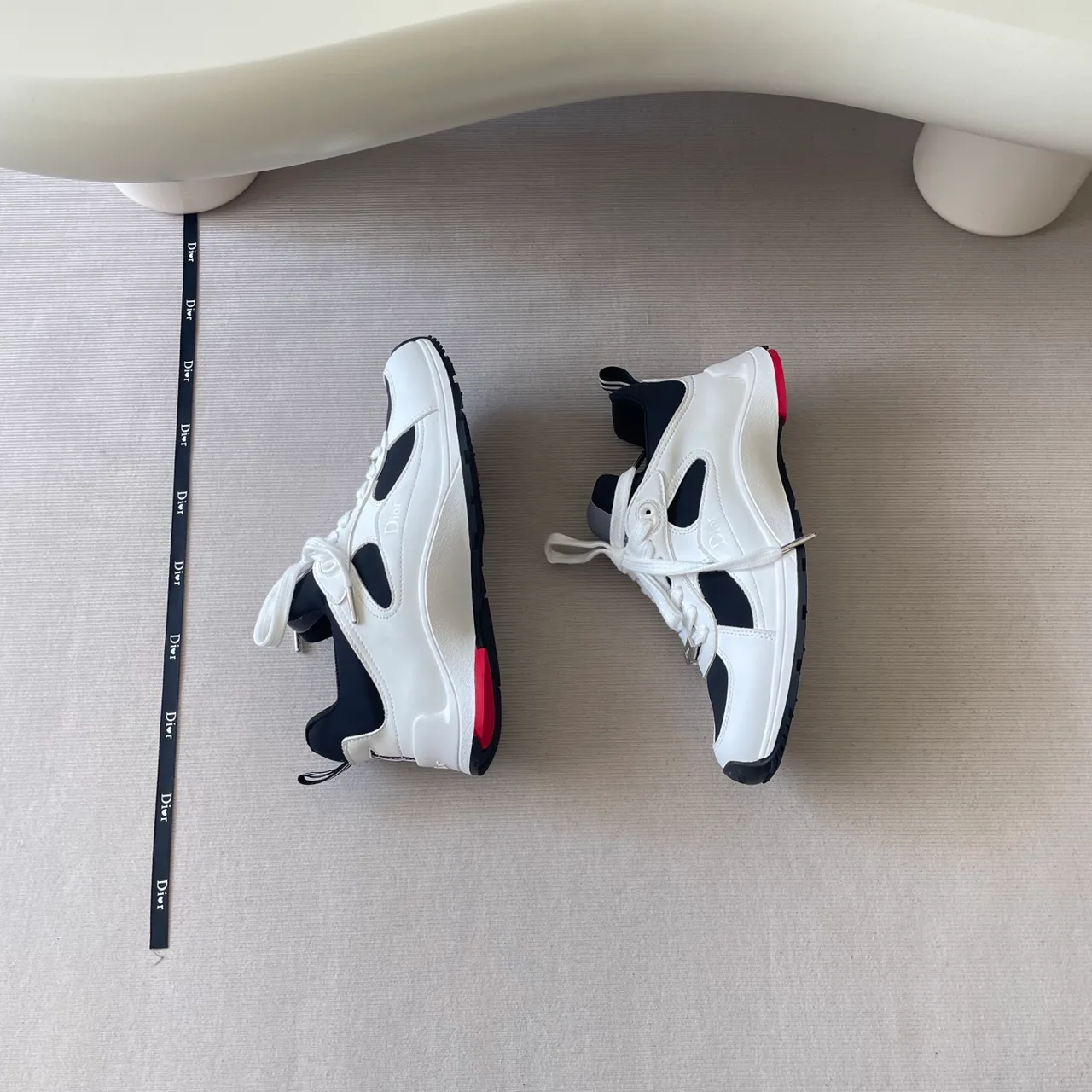 Dior Calfskin Sneakers in White · view 3