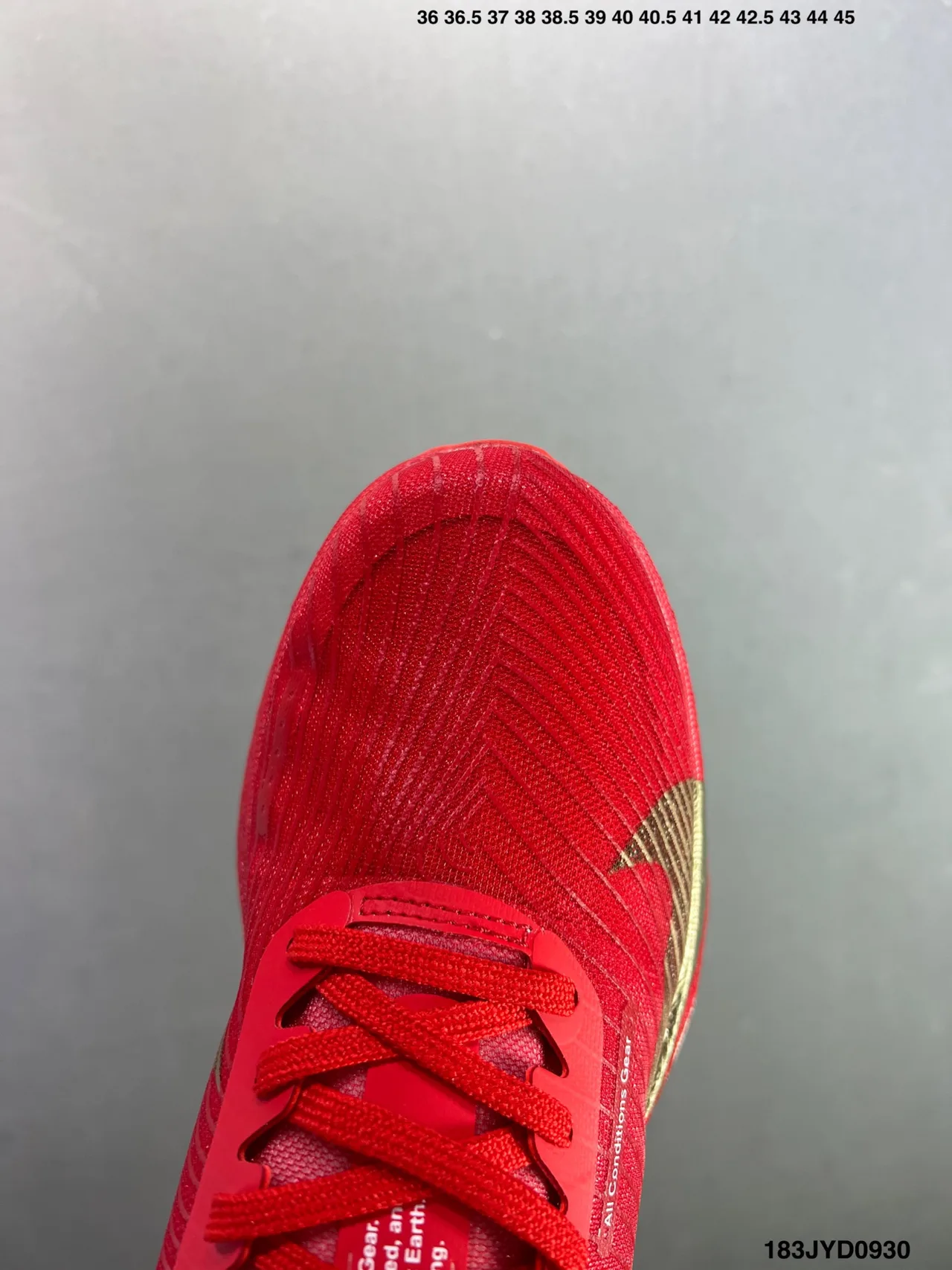 Nike Textured Lace-Up Running Shoes in Red · view 6