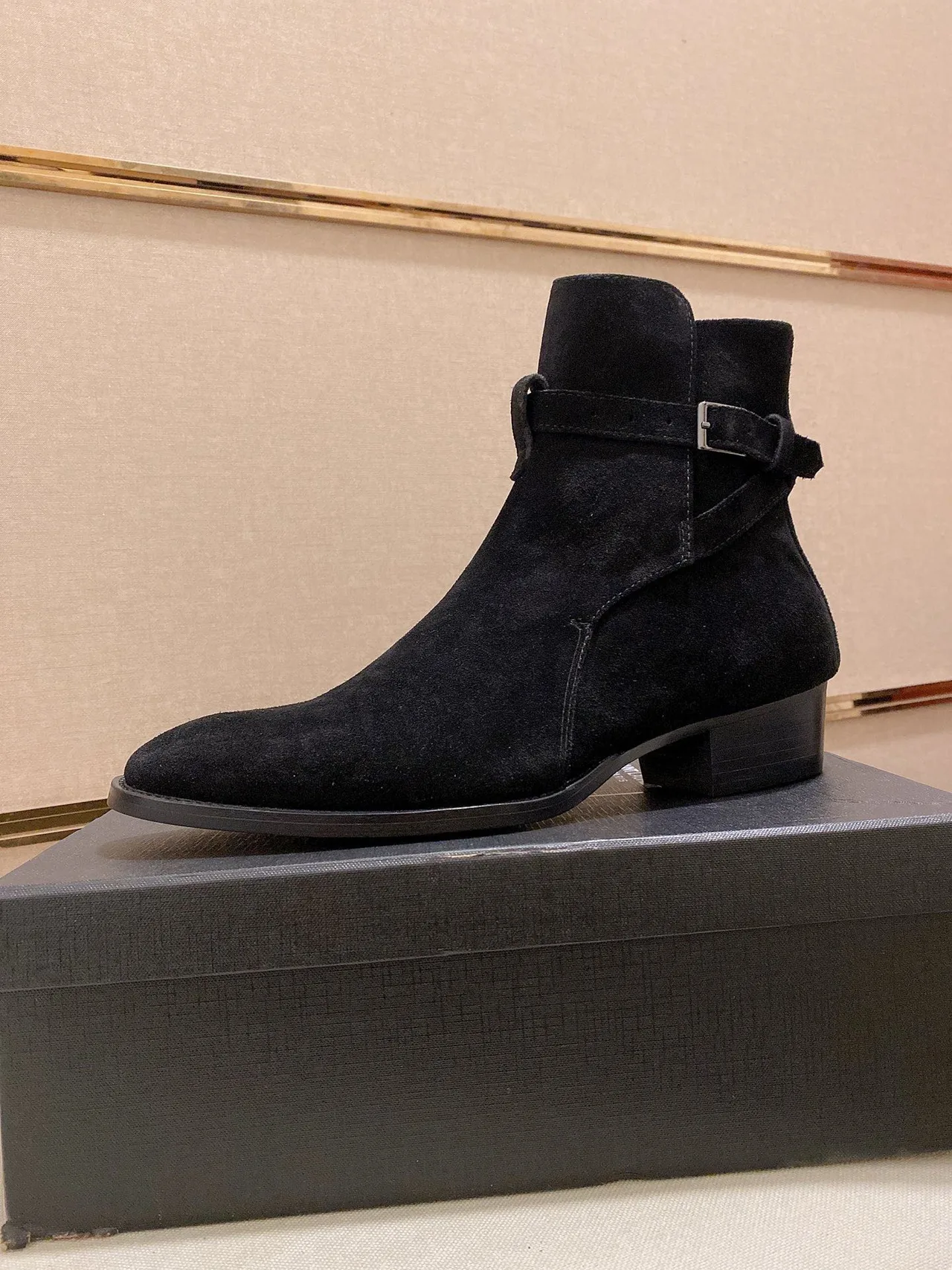 Saint Laurent Cowhide Boots in Black · view 1