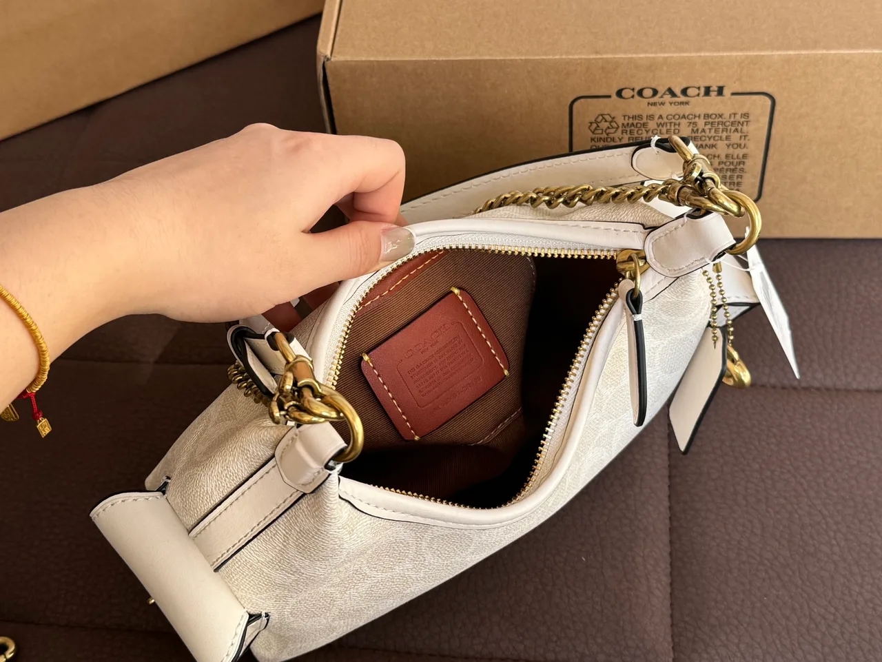 Coach Hobo Bag in White · view 8