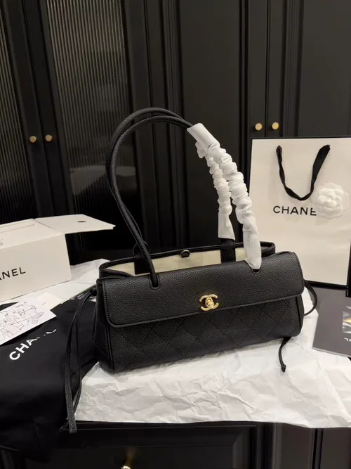 Chanel Baguette Flap Shoulder Bag in Black & Brown & Blue · view 1