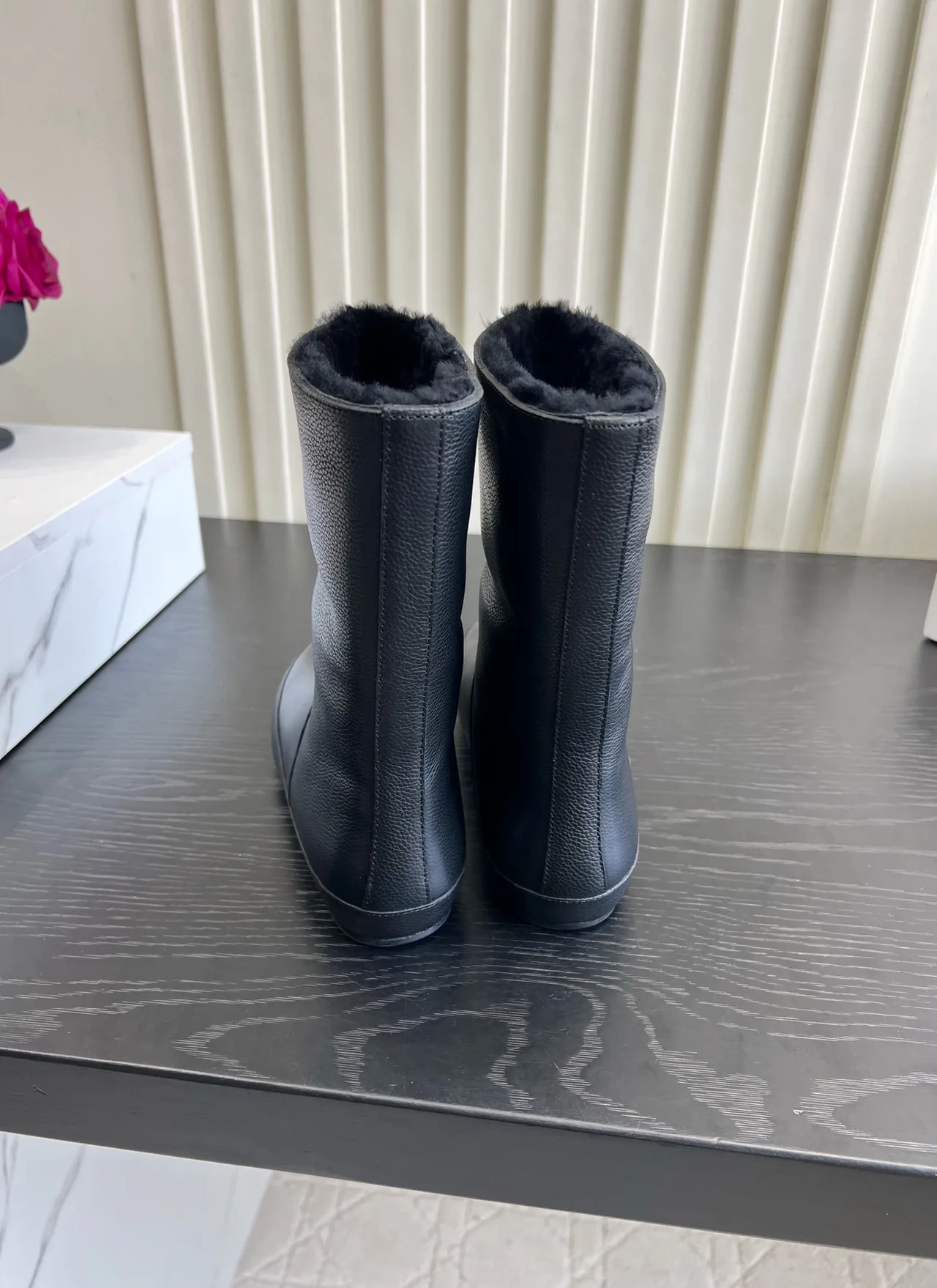 The Row Cowhide Boots in Black · view 4