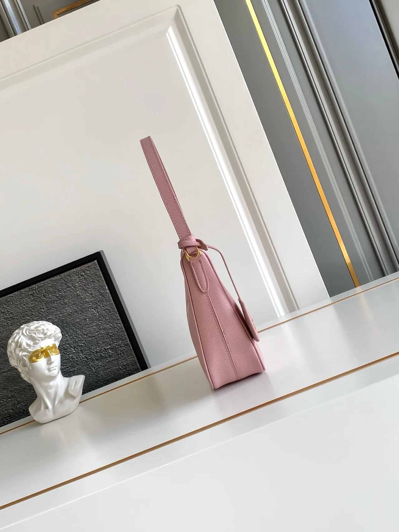 Prada Smooth Hobo Bag in Pink · view 2