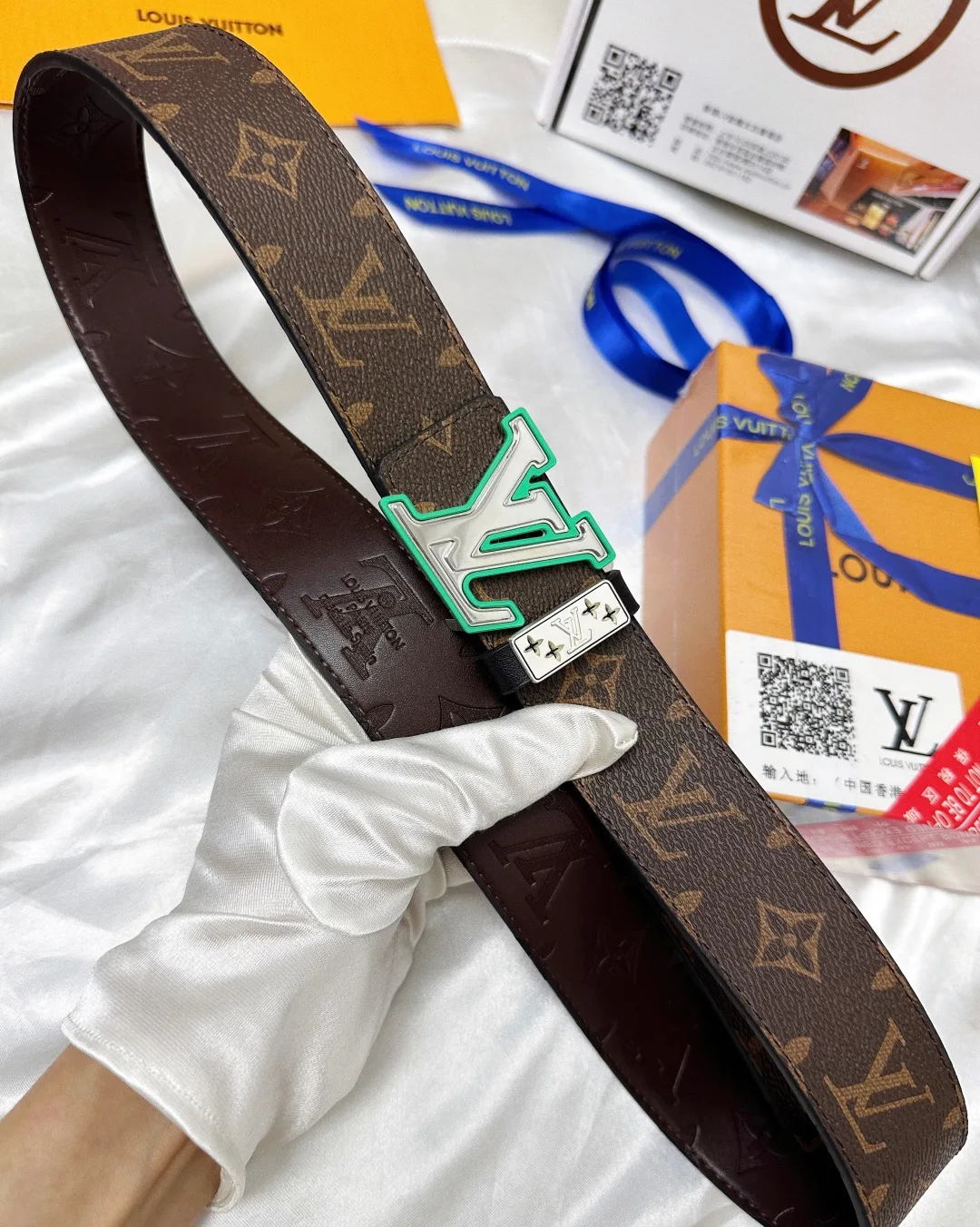 Louis Vuitton Monogram LV Buckle Belt in Brown · view 7