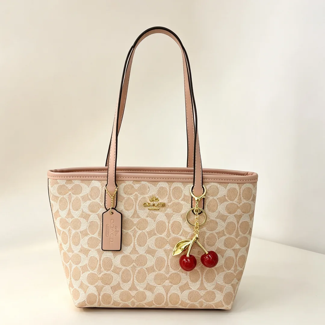Coach 3293 Tote in Brown & White & Grey & Beige & Pink · view 6