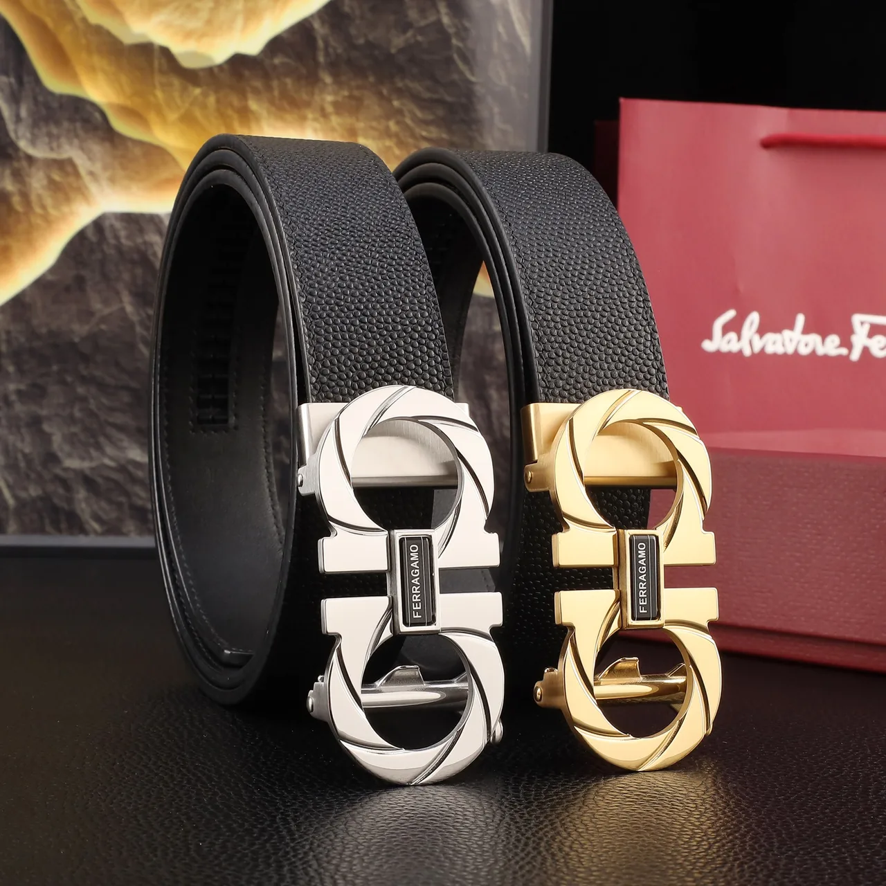 Ferragamo Automatic Belt in Black · view 8